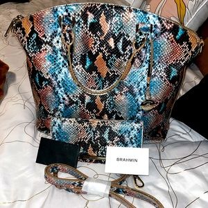 Authentic Brahmin bag and wallet
